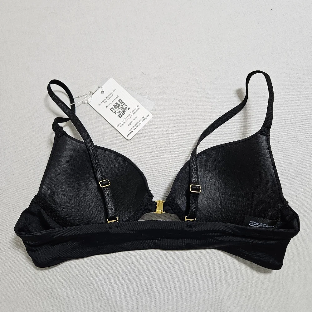 Cherries NWT Womens Anytime Seamless T-Shirt Bra Smaller Bust Push Up Black XS A